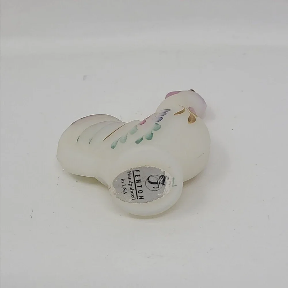 Fenton Art White Satin Glass 2-1/2